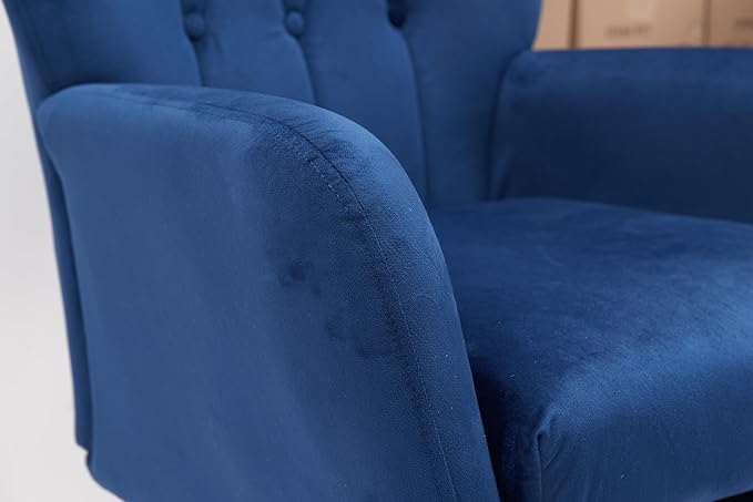 Container Furniture Direct Modern Chic Mid-Century Velvet Accent Armchair - Image 6
