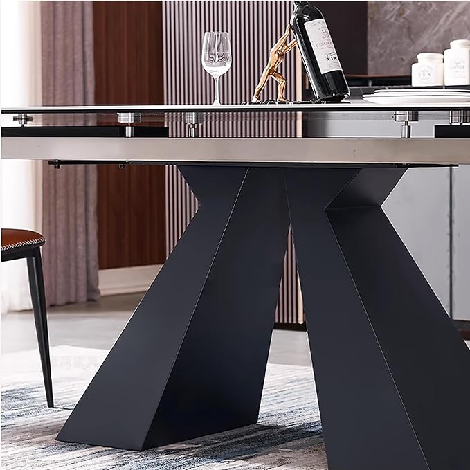 Extendable Dining Table for 8-12 Seat, Flexible Stretch, Tabletop Made from - Image 5