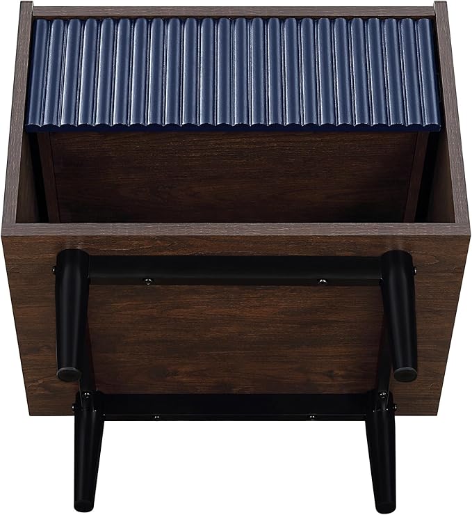 Manhattan Comfort Duane Modern Ribbed Nightstand, Bedside Table - Image 12