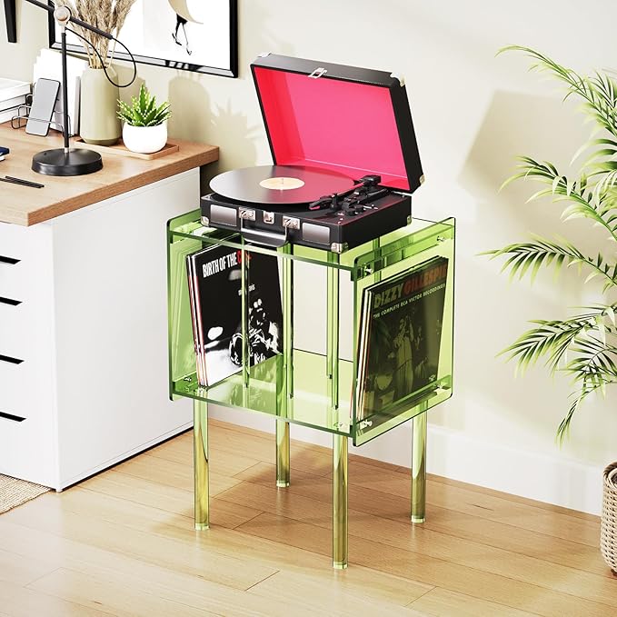 Acrylic Record Player Stand, - Image 3