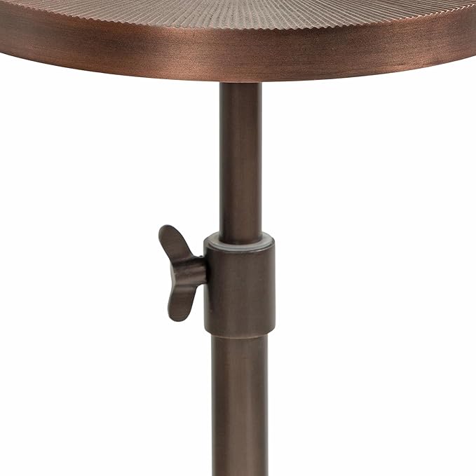 Kate and Laurel Engles Traditional Adjustable-Height Pedestal Drink Table; 10 x - Image 7