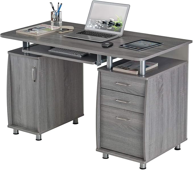 47.5'' Computer Desk with File Cabinet and Drawers, Storage Cabinet with by TechniMobili