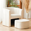 COLAMY Upholstered Sherpa Barrel Accent Chair by COLAMYINC