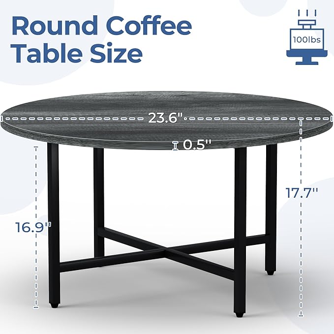 Coffee Table, 23.6" Coffee Tables - Image 3