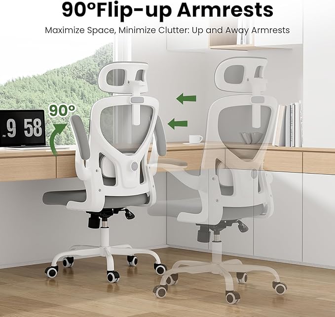 Ergonomic Office Chair, Comfy Home Office Chair High Back Computer Chair - Image 7