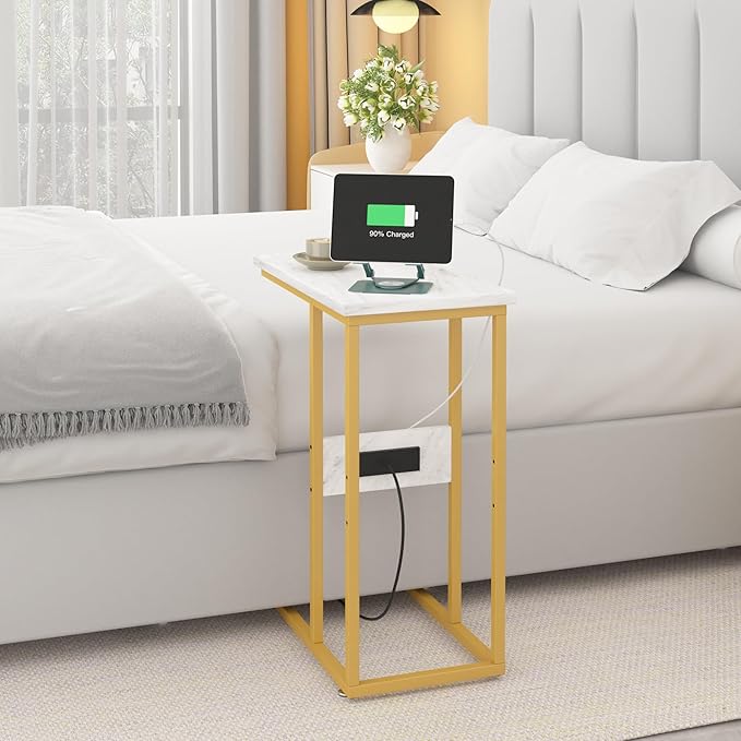 VECELO C Shaped End Side Table - Image 8