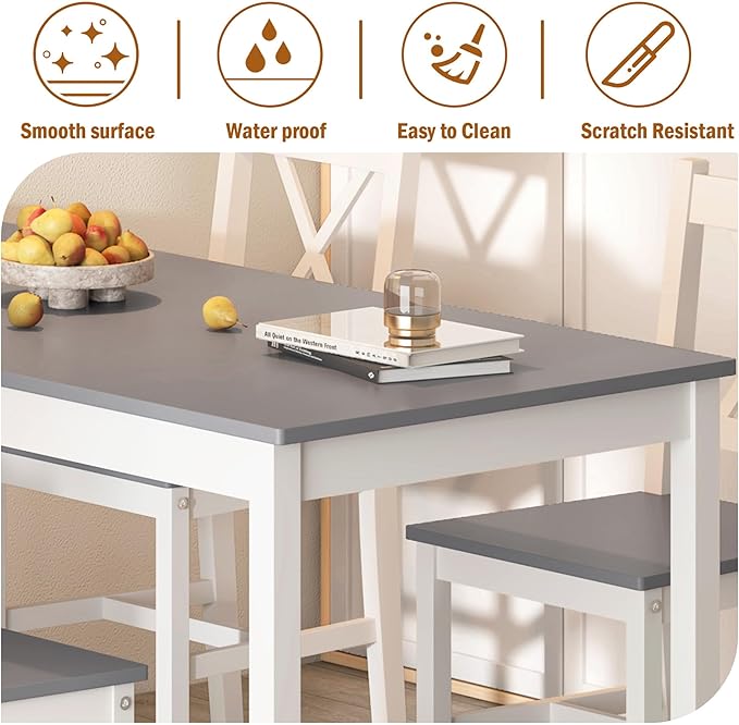 soges 5 Pieces Dining Table Set - Image 8