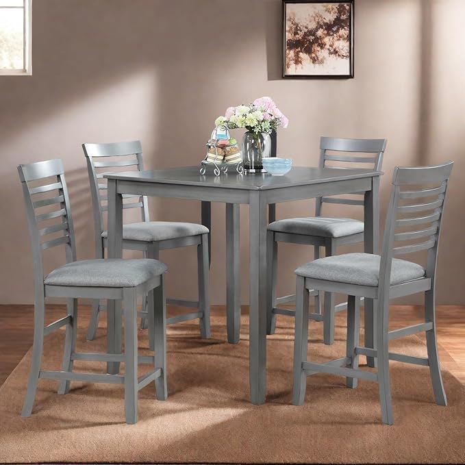 Dining Table Set for 4, Modern 5 Piece Dining Room Table Set by Outdoorchairs