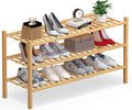 Haddockway Long 3 Tier Bamboo Shoe Rack Storage Organizer, Small Space by Haddockway