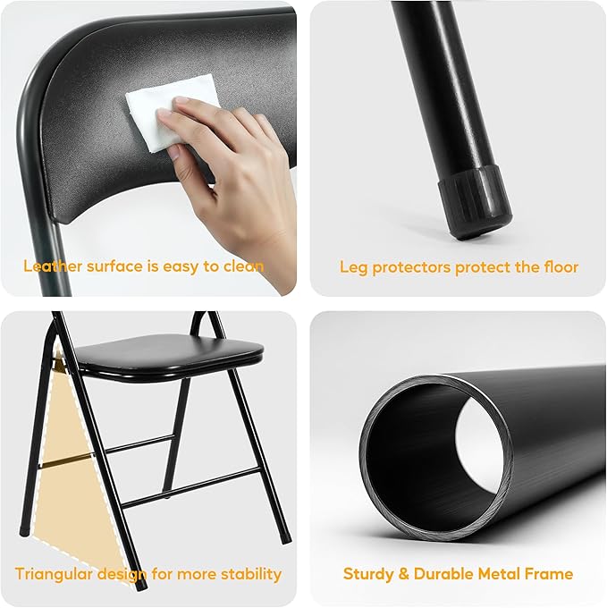 HealSmart 2 Pcs Folding Chairs - Image 4