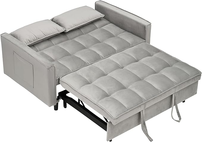 Ball & Cast Velvet Futon Sofa Couch - Image 11