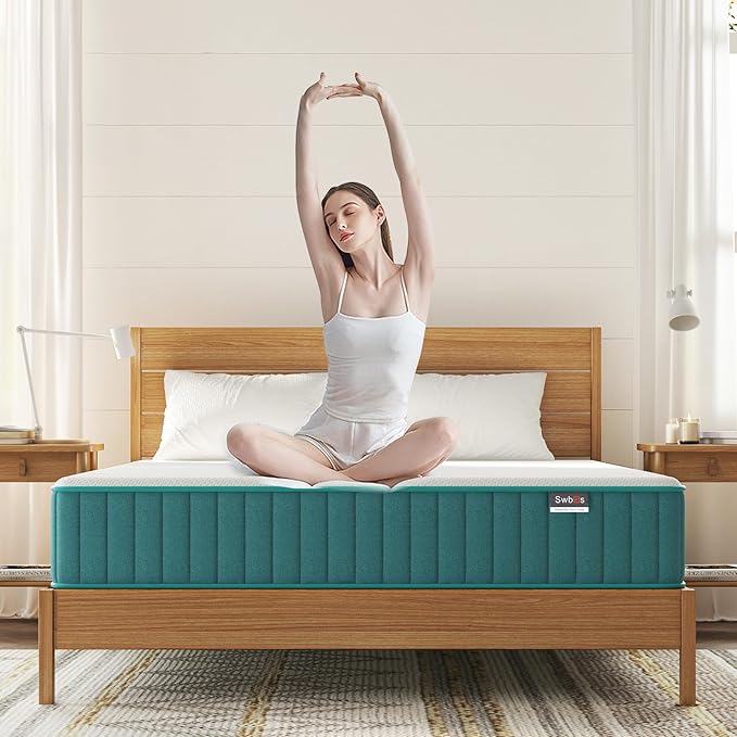 Firm Full Mattress, 14 Inch Cooling-Gel Memory Foam & Pocket Spring Hybrid - Image 5