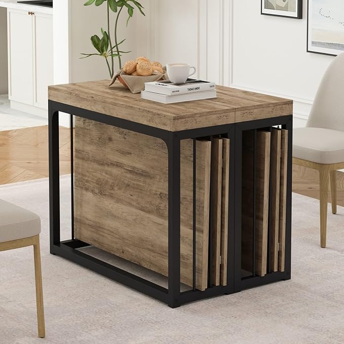 KEIKI 23.62" - 118" L Extendable Foldable Dining Room Table - Image 4