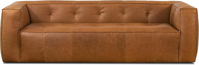 POLY & BARK Capa Sofa in Full-Grain Pure-Aniline Italian Tanned Leather in by POLYBARK