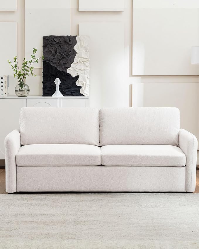 Queen Pull Out Sofa Bed, 2-in-1 Convertible Sleeper Sofa Couch - Image 2
