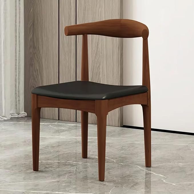 Solid Wood Dining Chairs Set of 2, Mid Century Dining Chairs, Upholstered PU - Image 7