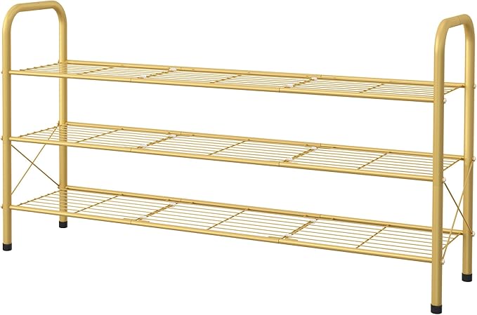 Hoctieon 3 Tier Mesh Style Shoe Rack, Entryway Shoe Shelf, Shoe Storage - Image 8