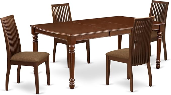 East West Furniture DOIP5-MAH-C 5 Piece Dining Table Set by EastWestFurniture