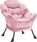 Lazy Chair Thick Padded, Comfy Velvet Accent Lounge Chair by Youtanic