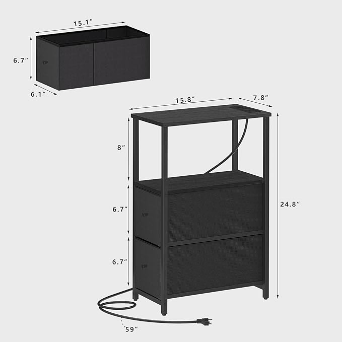 TUTOTAK Small Narrow End Table - Image 3