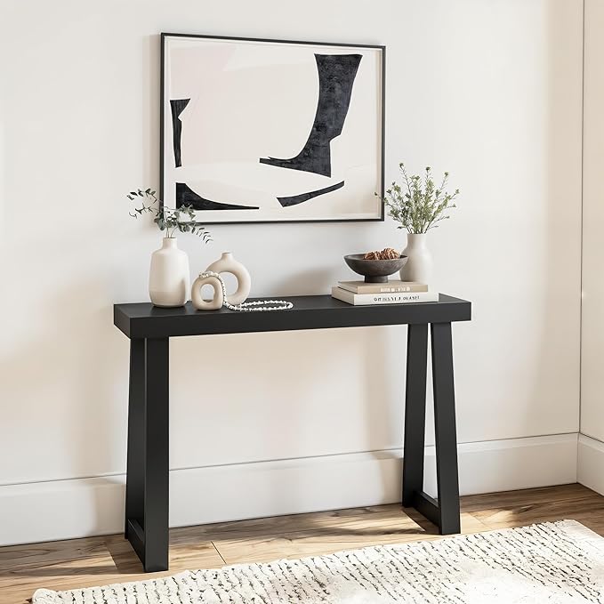 Plank+Beam Solid Wood Console Table, 46.25 Inch, Sofa Table, Narrow Entryway by PlankBeam