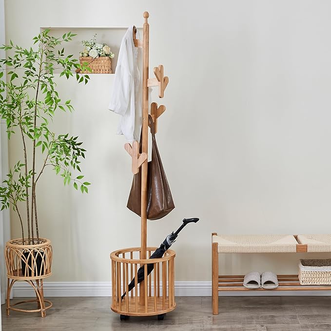 CozyDH Solid Wood Coat Rack Freestanding by CozyDHDuvetCover