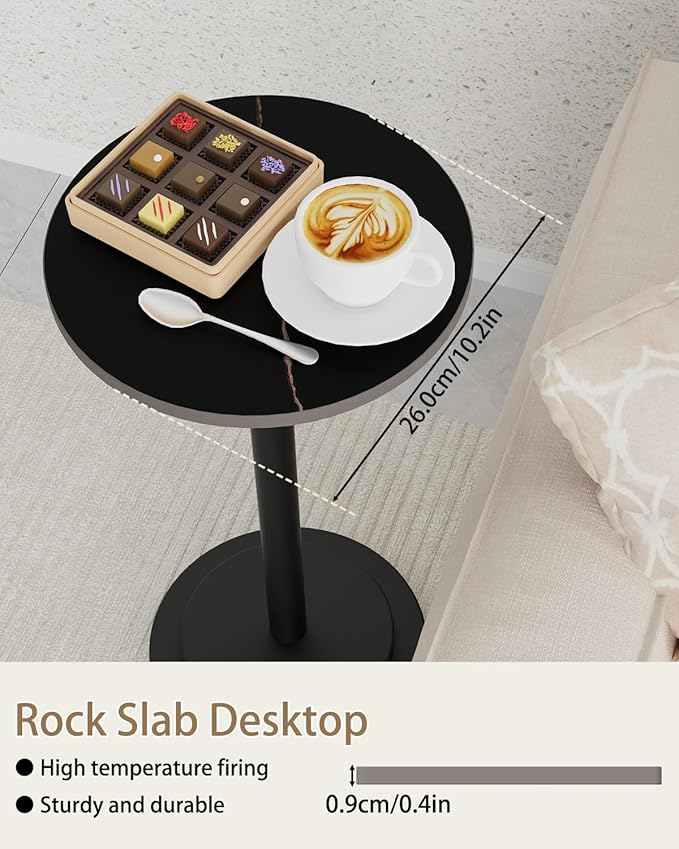 Height Adjustable Drink Table, Vintage Round Indoor Metal Plant Stand, - Image 5