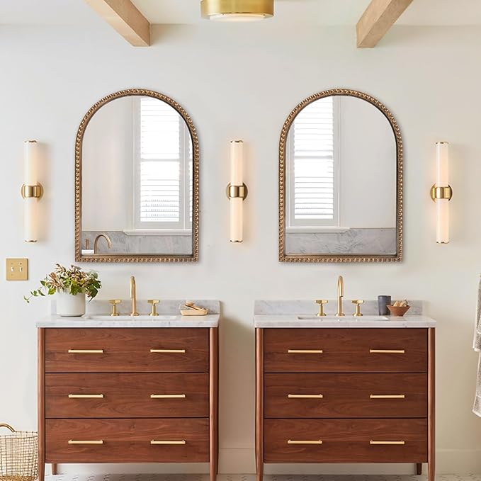 ironsmithn Gold Arched Mirror, Marlowe Decorative Accent Mirrors - Image 5