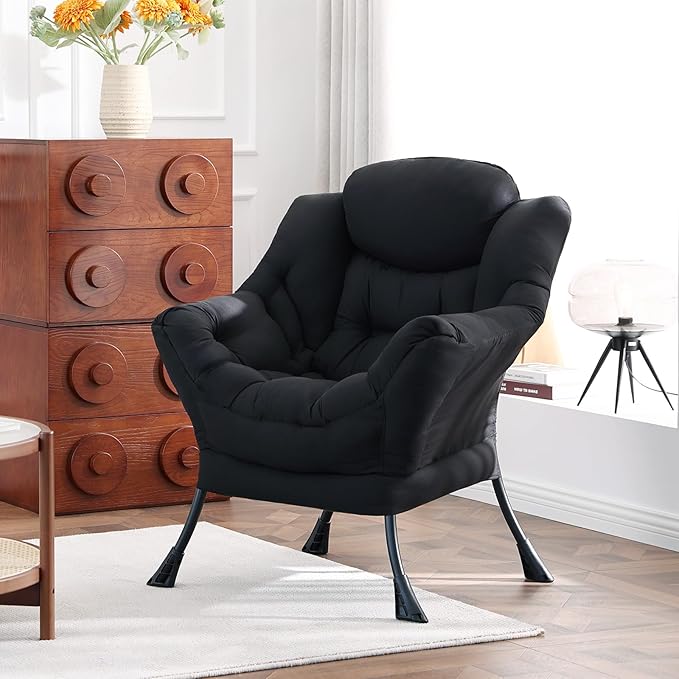 Lazy Chair, Reading Armchair, Large Modern Lounge Accent Chair, Leisure Sofa by HomeEastllyHome