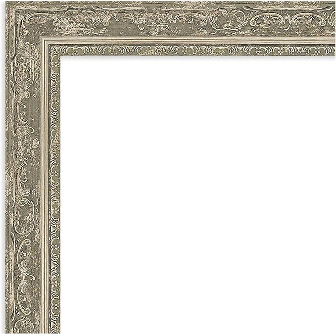 Amanti Art Bathroom Mirror for Over Sink, 29x23 Filigree Silver Rectangle - Image 2