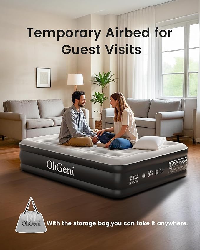 OhGeni Twin Air Mattress with Built in Pump - Image 6