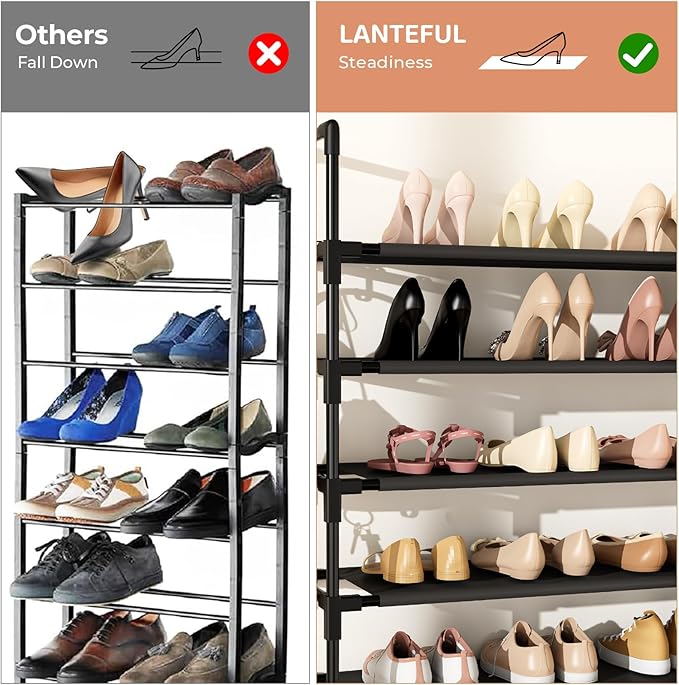 Tall Shoe Rack 10 Tier Shoe Organizer Large Shoe Shelf - Image 5