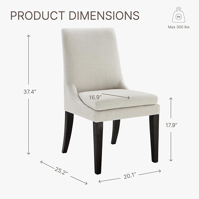 Upholstered Dining Chairs Modern Sidechair Performance Fabric High Back - Image 3