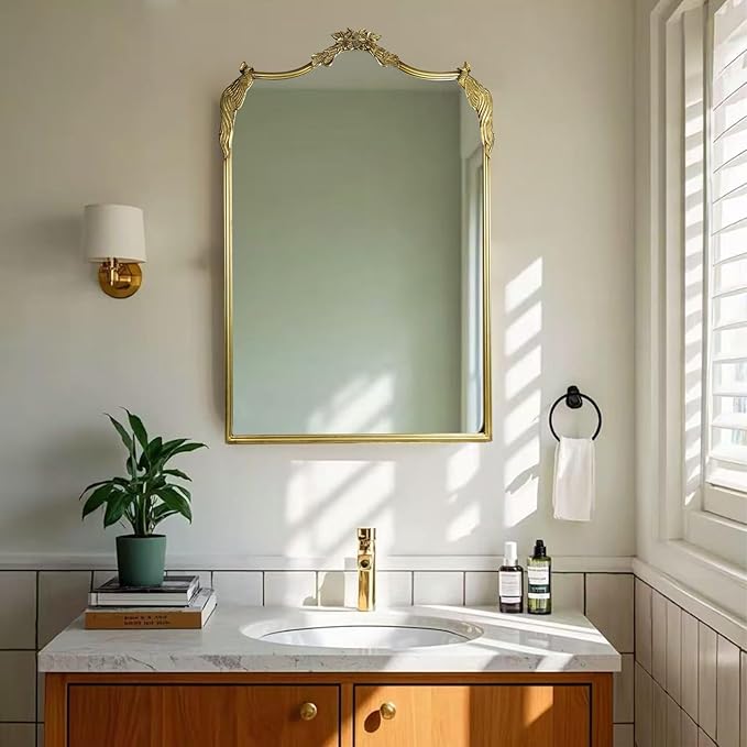 European Retro Mirror, Wall Mirror, Traditional Retro Baroque Mirror, - Image 7