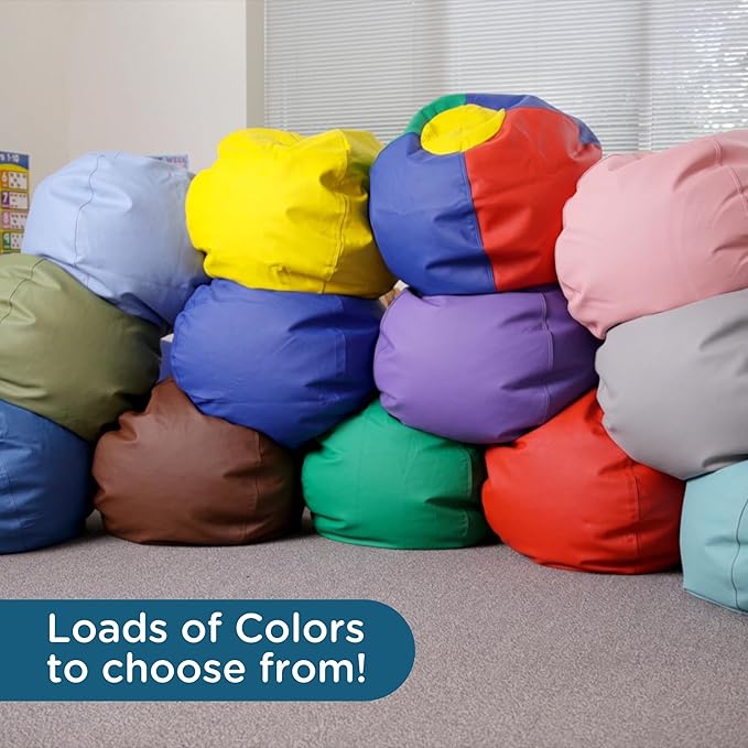 Children's Factory 26" Round Bean Bag, Bean Bag Chair - Image 7