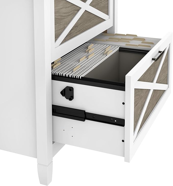 Bush Furniture Key West Lateral File Cabinet, Modern Farmhouse 2 Drawer File - Image 4