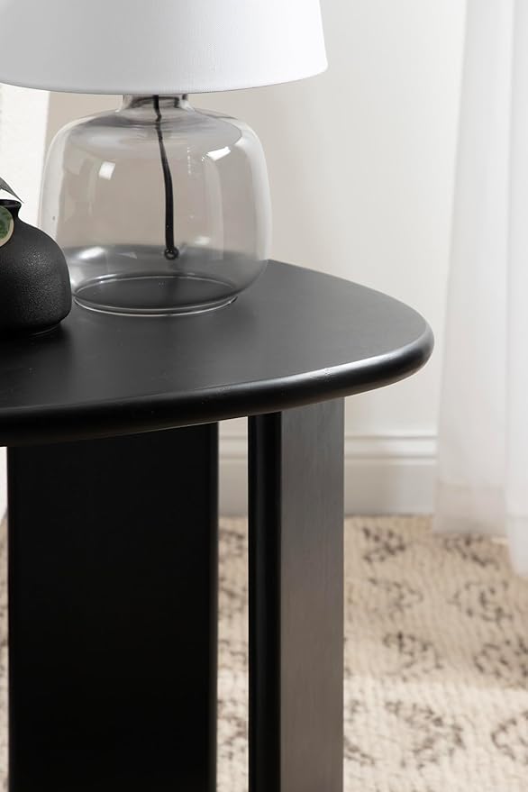 Kate and Laurel Tortola Modern Irregular Round Side Table, Transitional Pebble - Image 5