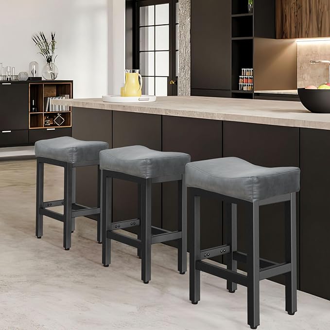 Counter Height Bar Stools Set of 3, 24 Inch Barstools - Image 7