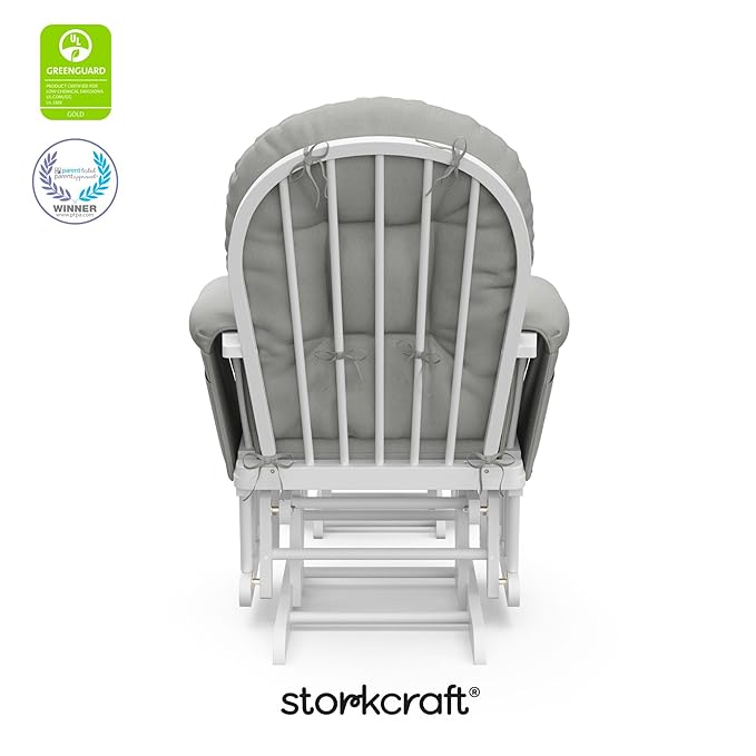 Storkcraft Premium Hoop Glider & Ottoman — GREENGUARD Gold Certified Nursery - Image 7