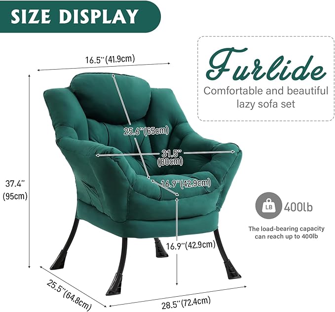 Lazy Chair for Living Room, Modern Accent Chairs - Image 3