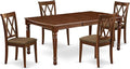 East West Furniture DOCL5-MAH-C 5 Piece Modern Dining Table Set Includes a by EastWestFurniture