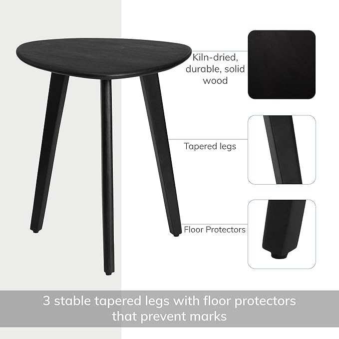 MH London Tri Pin Side Table I Handmade Natural Mango Wood, Naturally Moisture - Image 5