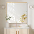 30x30 Inch Orange Gold Bathroom Mirror by Bonverre