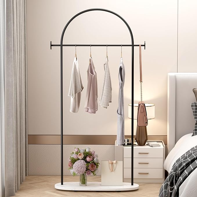 Black Clothing Rack, Modern Clothes Rack - Image 3