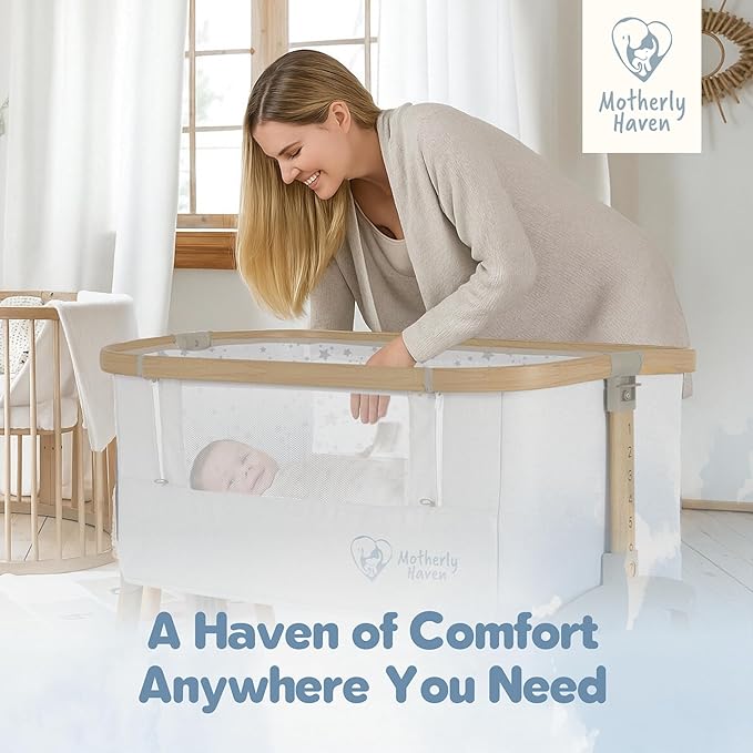 Baby Bassinet Bedside Sleeper, Portable Crib - Image 7