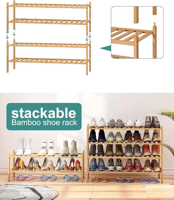 2-Tier Long Shoe Rack for Entryway, Long 33IN | Beautiful | Functional | Sturdy - Image 6