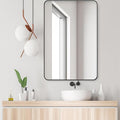 Black Bathroom Mirror, Rectangle 24 x 36 Inch Vanity Wall Mirror, Modern Mirror by Unknown