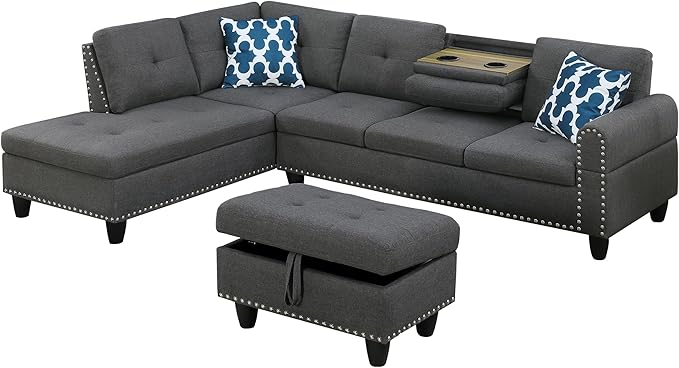 Ball & Cast 98" L Shaped Modular Sectional Couch - Image 16