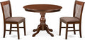 East West Furniture HBNF3-MAH-C 3 Piece Dining Room Table Set Contains a Round by EastWestFurniture
