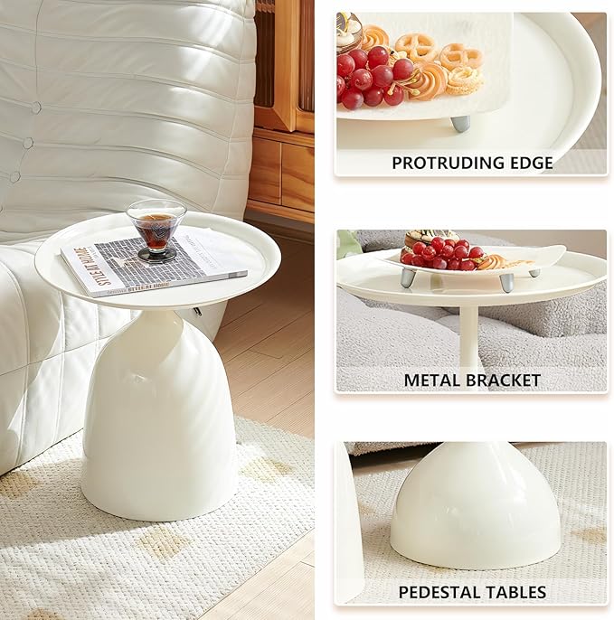 Kelligo Side Table Set of 2, Round Side Table - Image 6